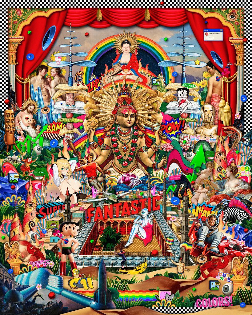 theblkchain's tweet card. Drinking the water from heaven changed everything. My eyes felt red, but they were filled with wild imagination. The dazzling colors blurred my vision, mak...