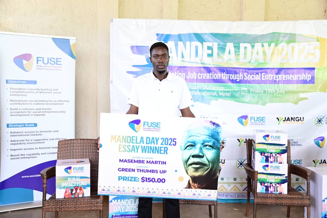 SocialEnterp_Ug's tweet card. To mark Mandela Day, the Federation of Uganda Social Entrepreneurs partnered with key organizations to empower youth through social entrepreneurship, launch new...