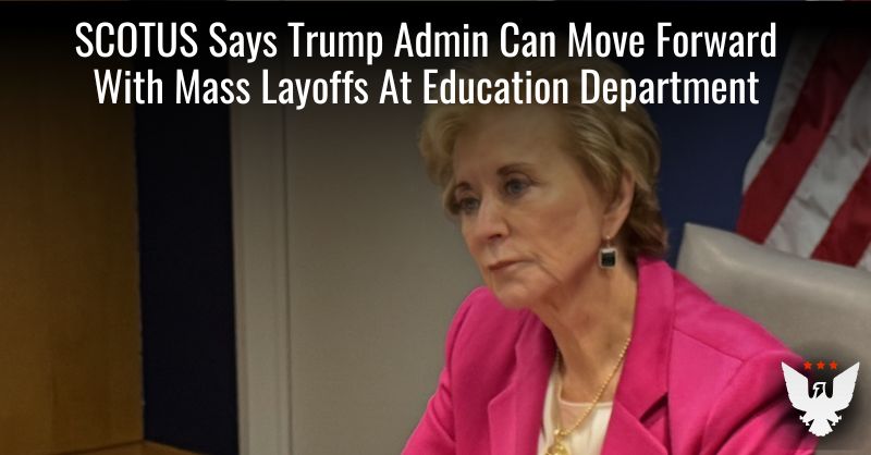 judicialnetwork's tweet card. The Department of Education can proceed with the mass layoff of around 1,400 employees, the Supreme Court ruled Monday.