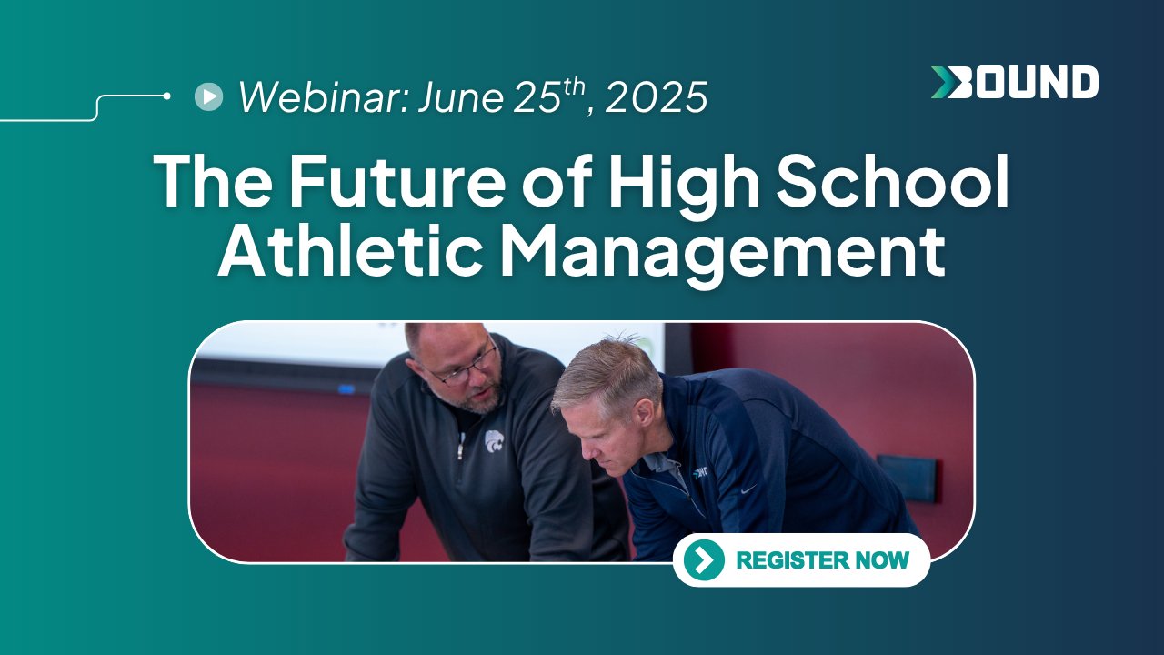Bound_HQ's tweet card. Bound Webinar: The Future of High School Athletic Management