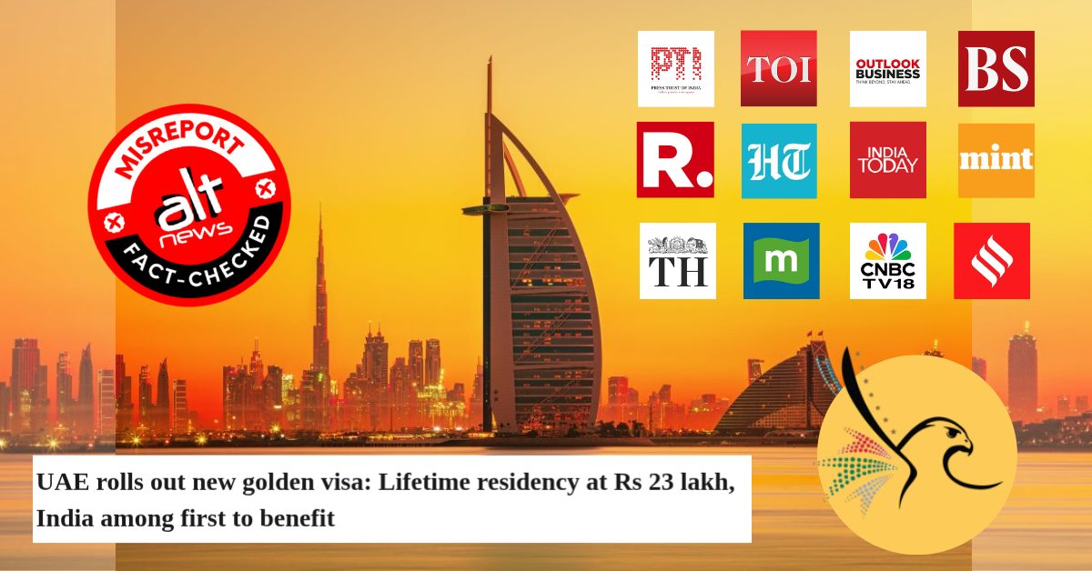 zoo_bear's tweet card. In the first week of July, several media outlets misreported that the United Arab Emirates (UAE) was introducing a new nomination-based Golden Visa. According to these reports, Indians could enjoy...