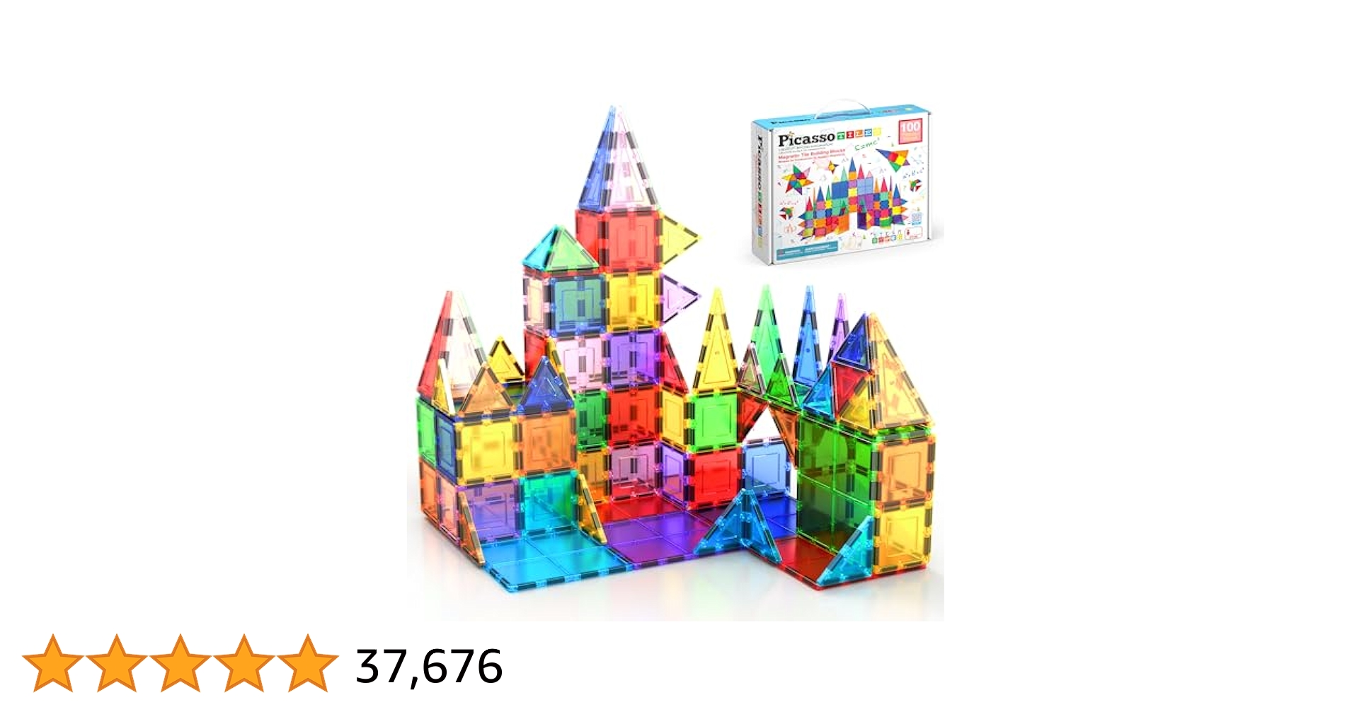 PCIT_Inc's tweet card. PicassoTiles 100 Piece Set 100pcs Magnet Building Tiles Clear Magnetic 3D Building Blocks Construction Playboards, Creativity beyond Imagination, Inspirational, Recreational, Educational Conventional...