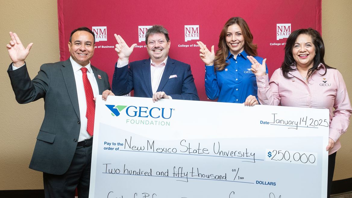 NMSUNews's tweet card. With a vision and mission of promoting educational growth, the GECU Foundation has committed to supporting student success in the College of Business with a contribution dedicated to the Center...