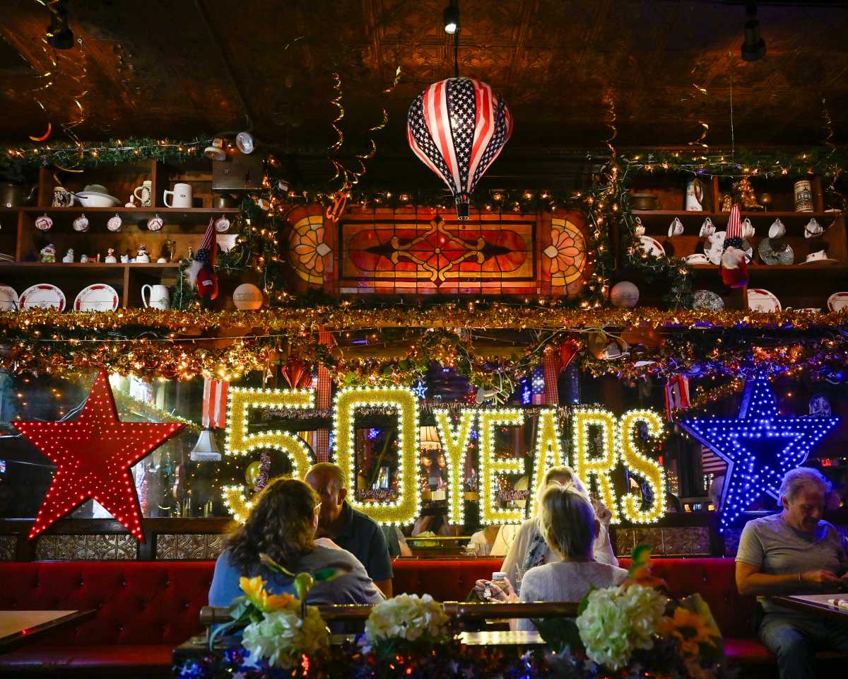 brooklynpaper's tweet card. Skinflints Restaurant, a Bay Ridge institution on the corner of 5th Avenue and 79th Street, celebrated 50 years in business on July 21 by turning back the