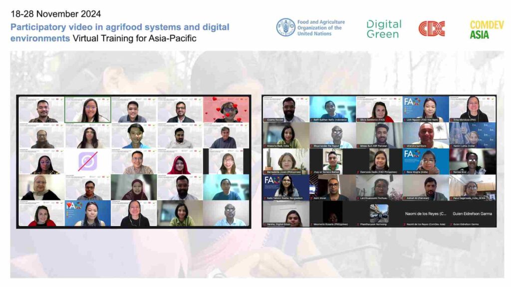 ComDev_Asia's tweet card. The UN Food and Agriculture Organization of the United Nations, through the ComDev Asia initiative, organized a virtual training on Participatory Video (PV) among selected participants in Asia and...