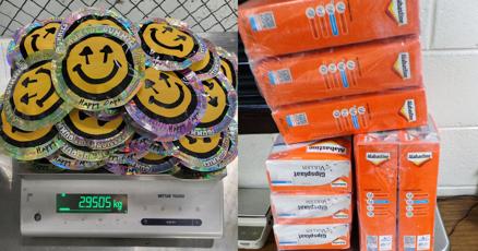 ElizabethEntre2's tweet card. U.S. Customs and Border Protection officers seized nearly 73 more pounds of ketamine and 12 pounds mushroom products in Philadelphia recently.