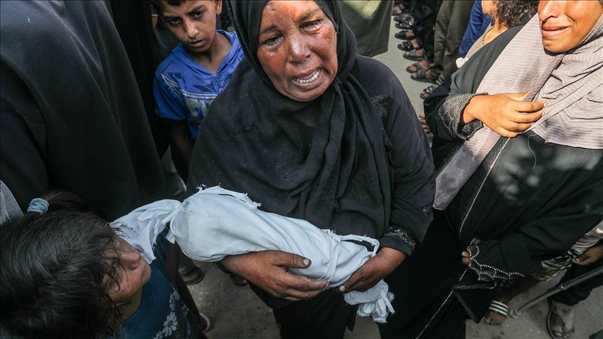 Gaza_Herald's tweet card. Three-month-old Yahya Al-Najjar spent the last four days of his life drinking only anise herbal tea and water.