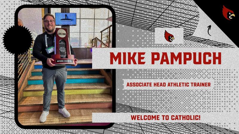CatholicU_Cards's tweet card. WASHINGTON, D.C. - Catholic Athletics recently welcomed Mike Pampuch as the department's new Associate Head Athletic Trainer. Pampuch started his tenure at Catholic in late June.