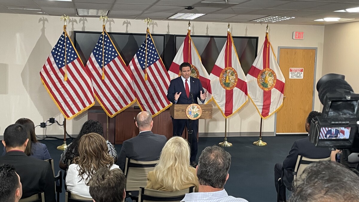 WLRN's tweet card. Newly appointed State CFO and FL DOGE will conduct on-site audits of local governments throughout the state. DeSantis has long criticized what he calls Broward County's "massive" budget increases.