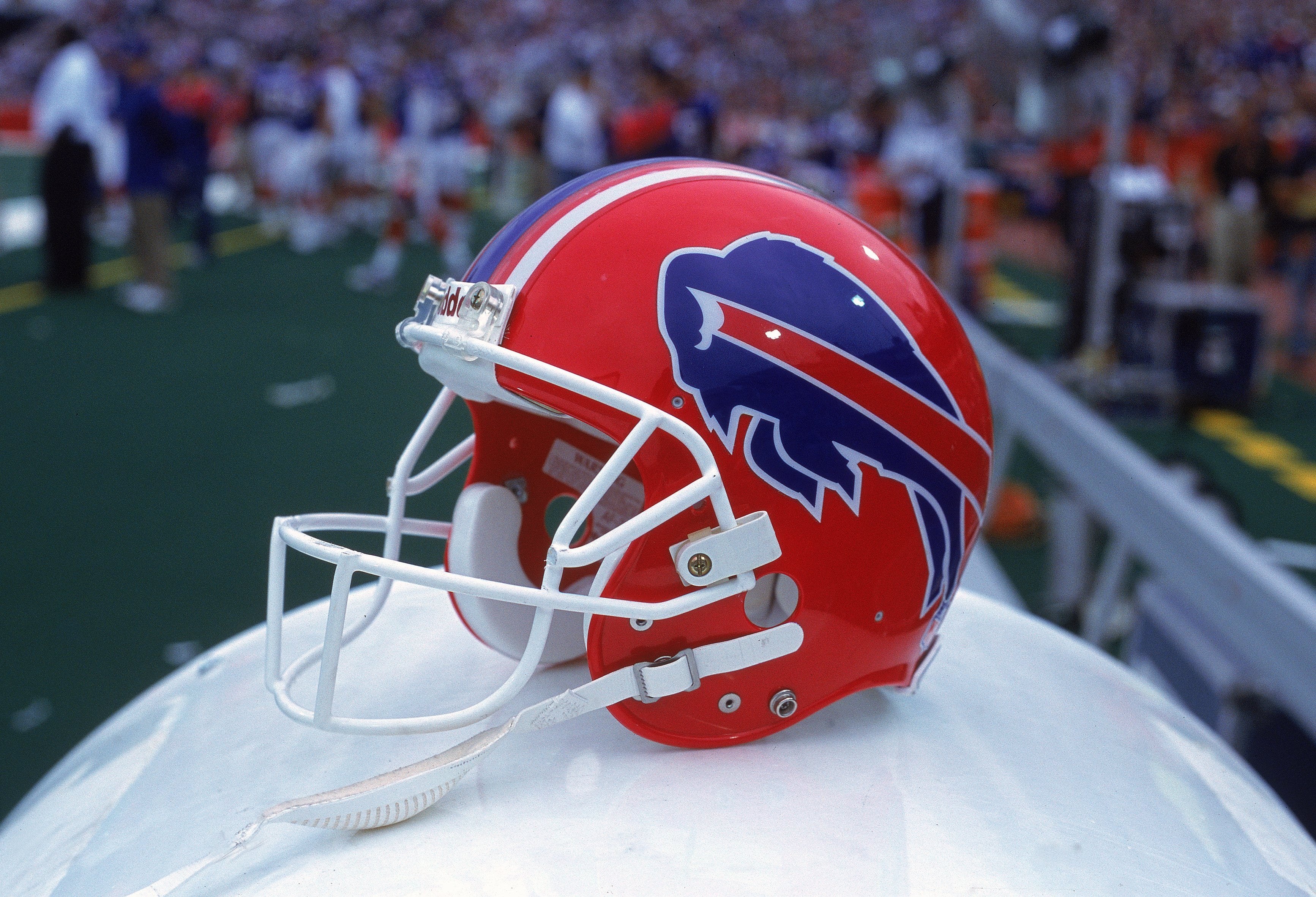 WBEN's tweet card. The Buffalo Bills will be going back in time for the final game at Highmark Stadium the Bills will wear their red throwback helmet that was worn from 1987 through 2001.