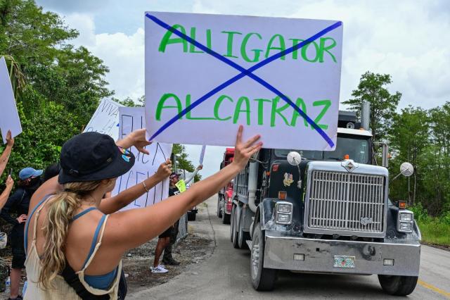 FloridaIssues's tweet card. Don’t call it ‘Alligator Auschwitz.’ But do get informed about the human-rights allegations and secretive, no-bid contracts being handed out in Florida.