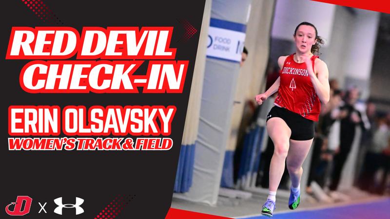 DsonRedDevils's tweet card. Today we continue our Red Devil Check-In series by hearing from women's track and field student-athlete Erin Olsavsky as we hear what she has going on this summer away from campus.