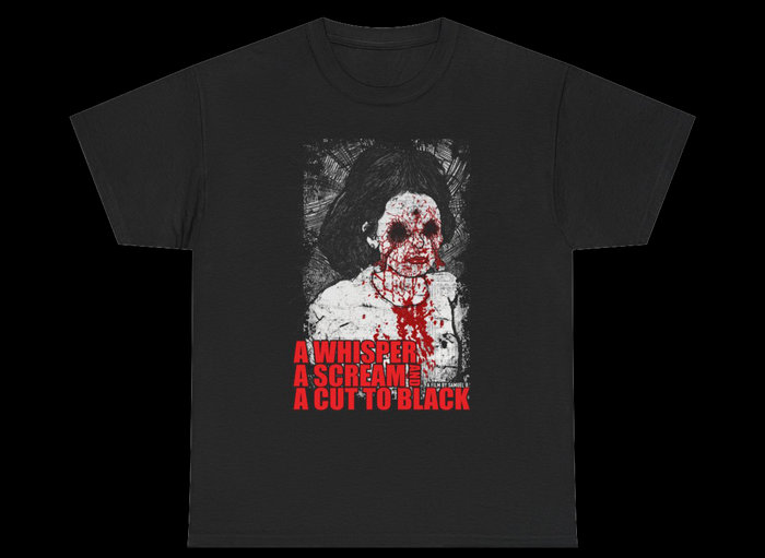 movingfastpic's tweet card. Get the official A Whisper, A Scream & A Cut to Black shirt! Available NOW at www.bizarretheater.com If you got MONSTROSITY you can add the shirt for U.S. orders for FREE shipment! The found footage...