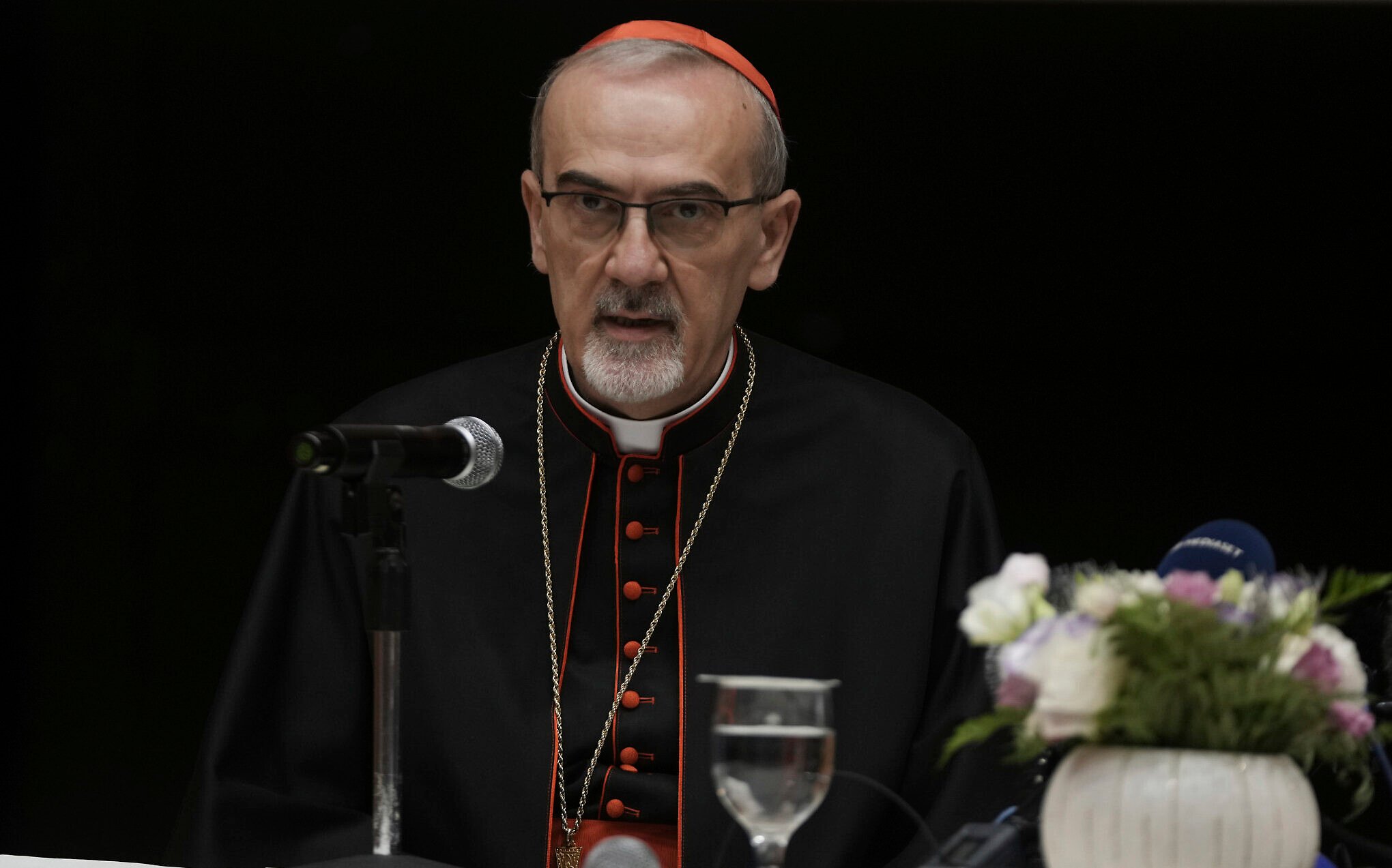 TimesofIsrael's tweet card. At joint press conference with Orthodox Patriarch Theophilus III, Cardinal Pizzaballa says situation 'morally unacceptable and unjustifiable,' calls for release of Israeli hostages