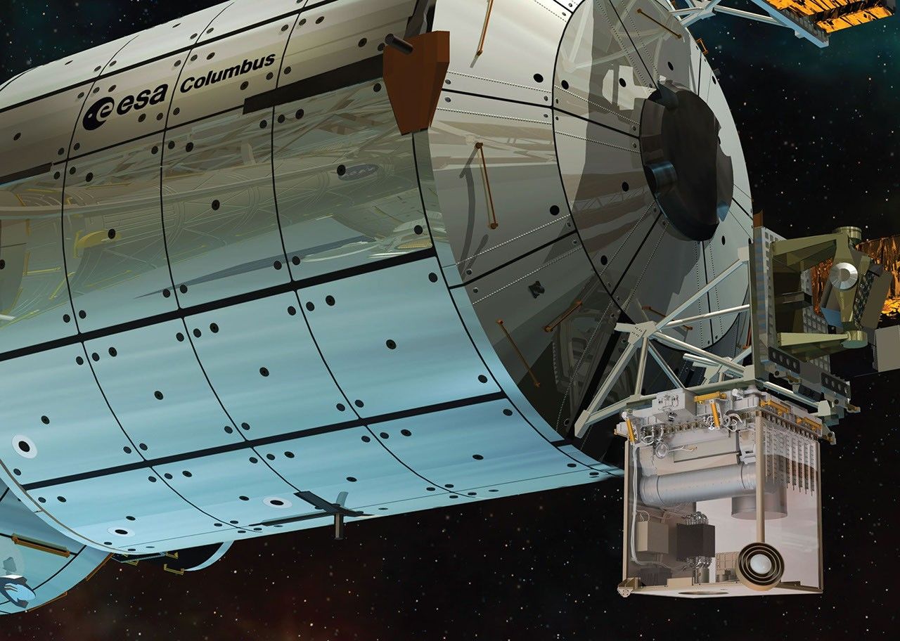 NASASpaceSci's tweet card. Overview: Atomic Clock Ensemble in Space (ACES) is a European Space Agency (ESA) mission that aims to help answer fundamental physics questions. By comparing