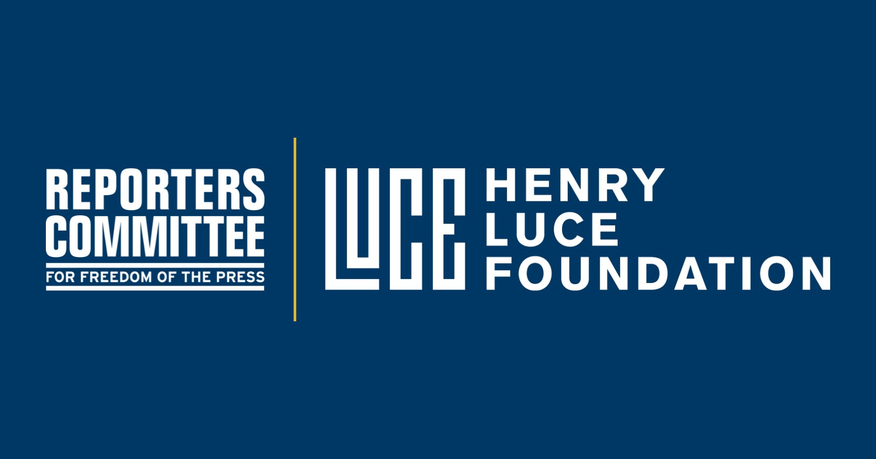 rcfp's tweet card. “We are honored to be one of the first organizations selected by the Henry Luce Foundation to receive this grant,” said RCFP President Bruce. D. Brown.