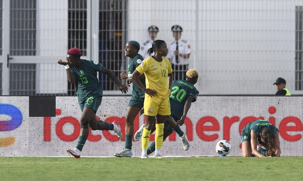 TimesLIVE's tweet card. Comedy of errors leads to late goal for Alozie after South Africans push Super Falcons all the way in semifinal