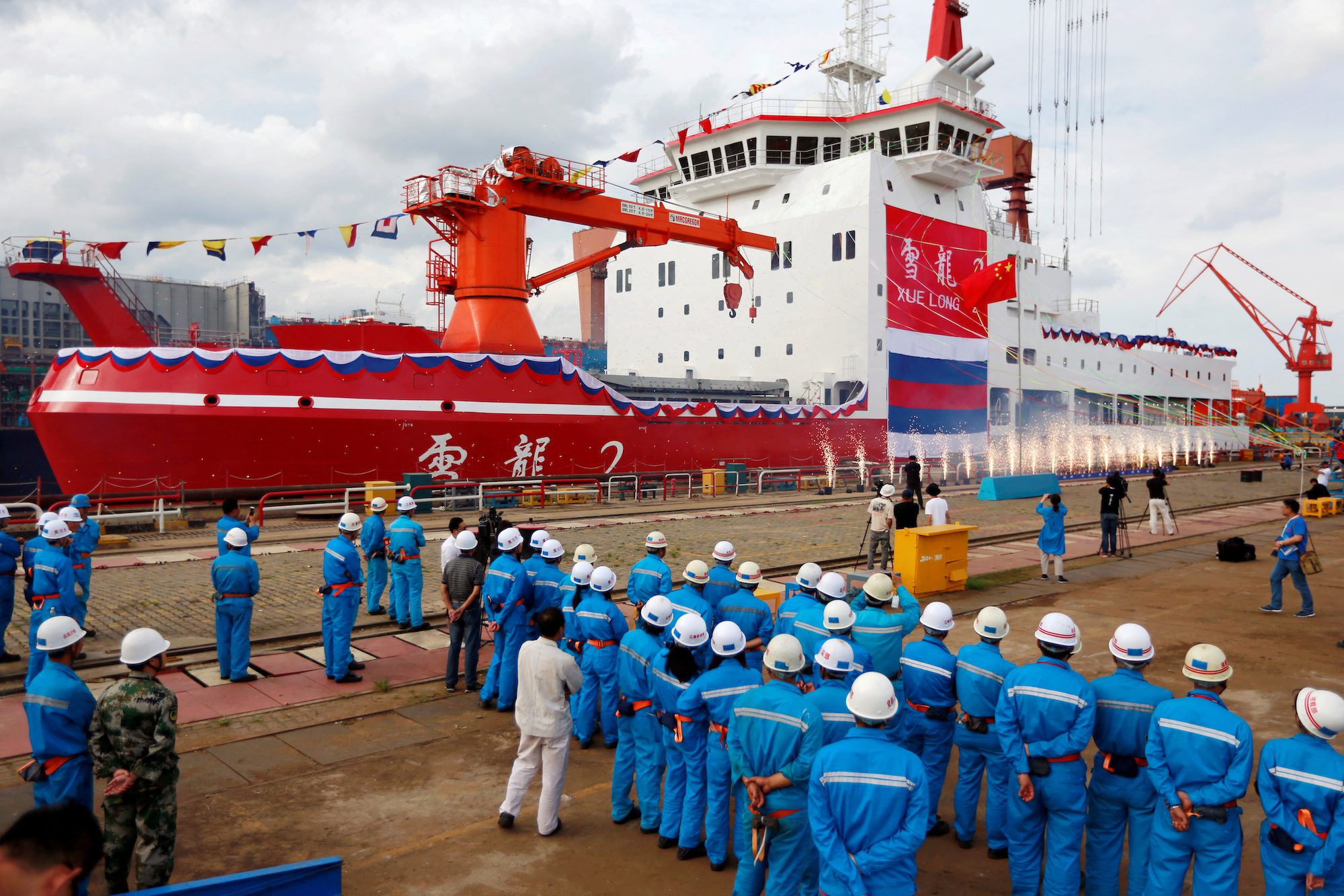 gCaptain's tweet card. China’s first home-built polar icebreaker Xue Long 2 has arrived in the Arctic for its summer 2025 research mission. The vessel departed from Shanghai around two weeks ago on July 5. After passing...