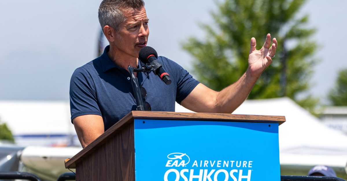 space_explored's tweet card. Secretary of Transportation Sean Duffy spoke to media this afternoon at EAA AirVenture about new Federal Aviation Administration rules and...