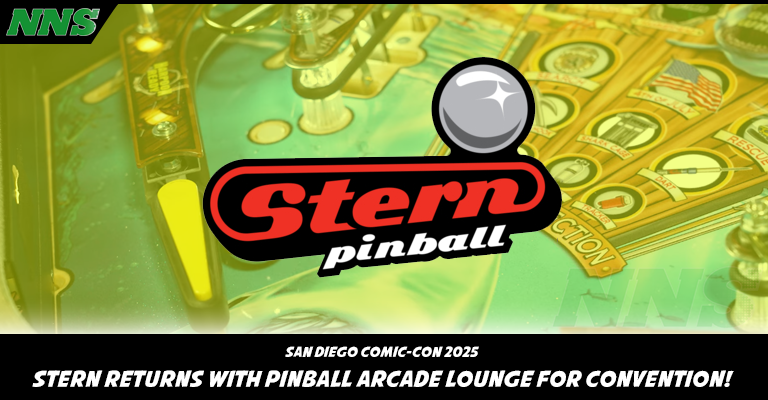 NerdNewsSocial's tweet card. Stern Pinball is bringing back their dedicated Pinball arcade to the convention. Taking over quite a bit of space on