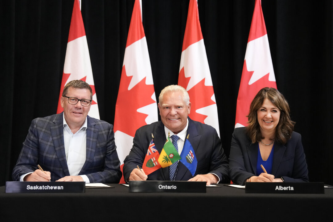 EpochTimesCan's tweet card. Saskatchewan Joins Ontario, Alberta in Agreement to Advance New Energy, Trade Infrastructure