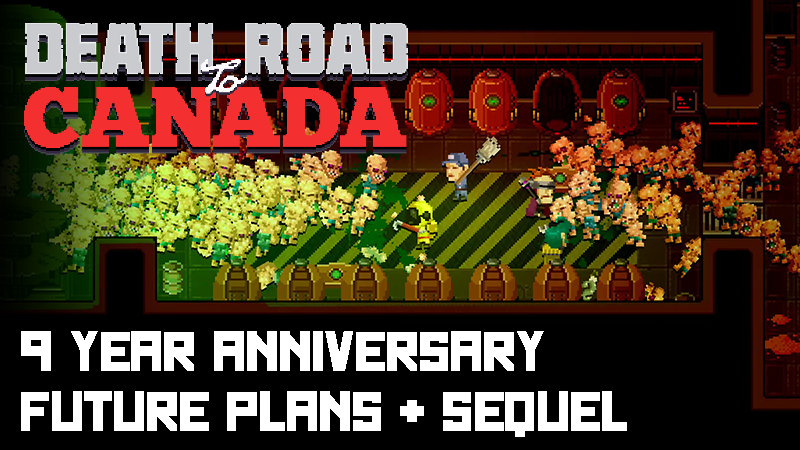 rocketcatgames's tweet card. BIG Death Road updates coming up for new content! Sci-Fi themed Spritual Successor is also being worked on, with a big announcement by end of this year!