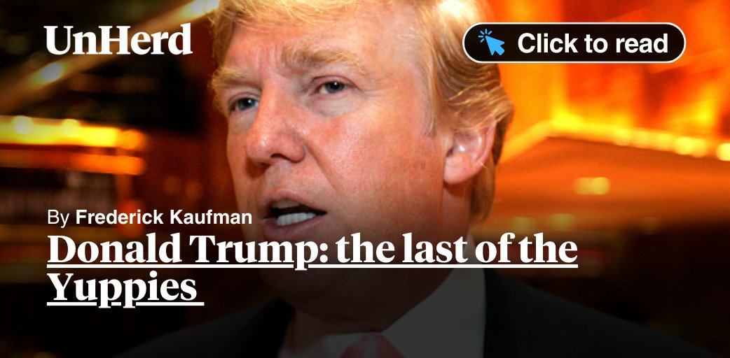 FredericKaufman's tweet card. Donald Trump: the last of the Yuppies