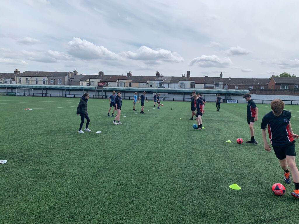 CommunityMarine's tweet card. We have completed two weeks of our six-week sports leader program. During these initial weeks, Year 10 students from Litherland High School and Sacred Heart