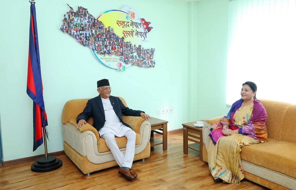 rajuadhikari14's tweet card. The CPN-UML central committee meeting has formally closed the matter regarding former president Bidya Devi Bhandari’s comeback to the party, rejecting her announcement to return to active politics.