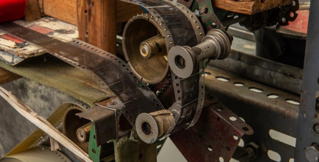 phenocine's tweet card. Cobbled together out of wood, elastic, Meccano and old printer parts, this vintage 1950s device – invented by a preservationist at the BFI National Archive – enabled film archivists to safely make...