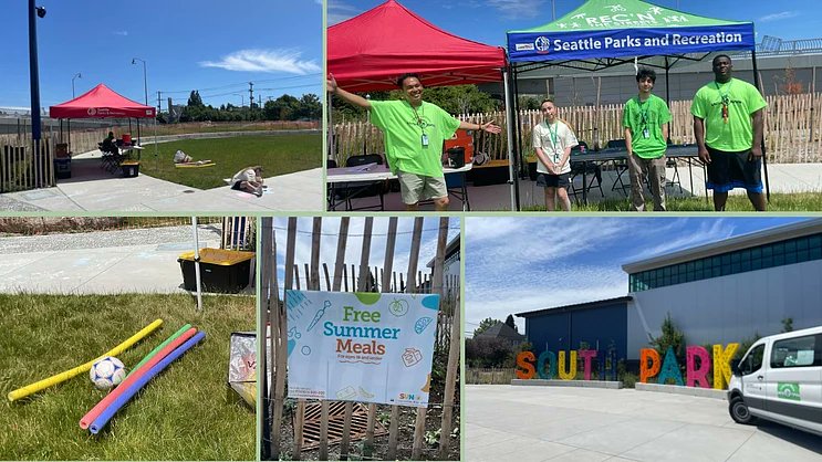 SoSeaEmerald's tweet card. Seattle is offering free summer meals for kids at 40 sites, including 20 in the South End, to help ensure children have access to healthy food while school's out. No ID or application required to...