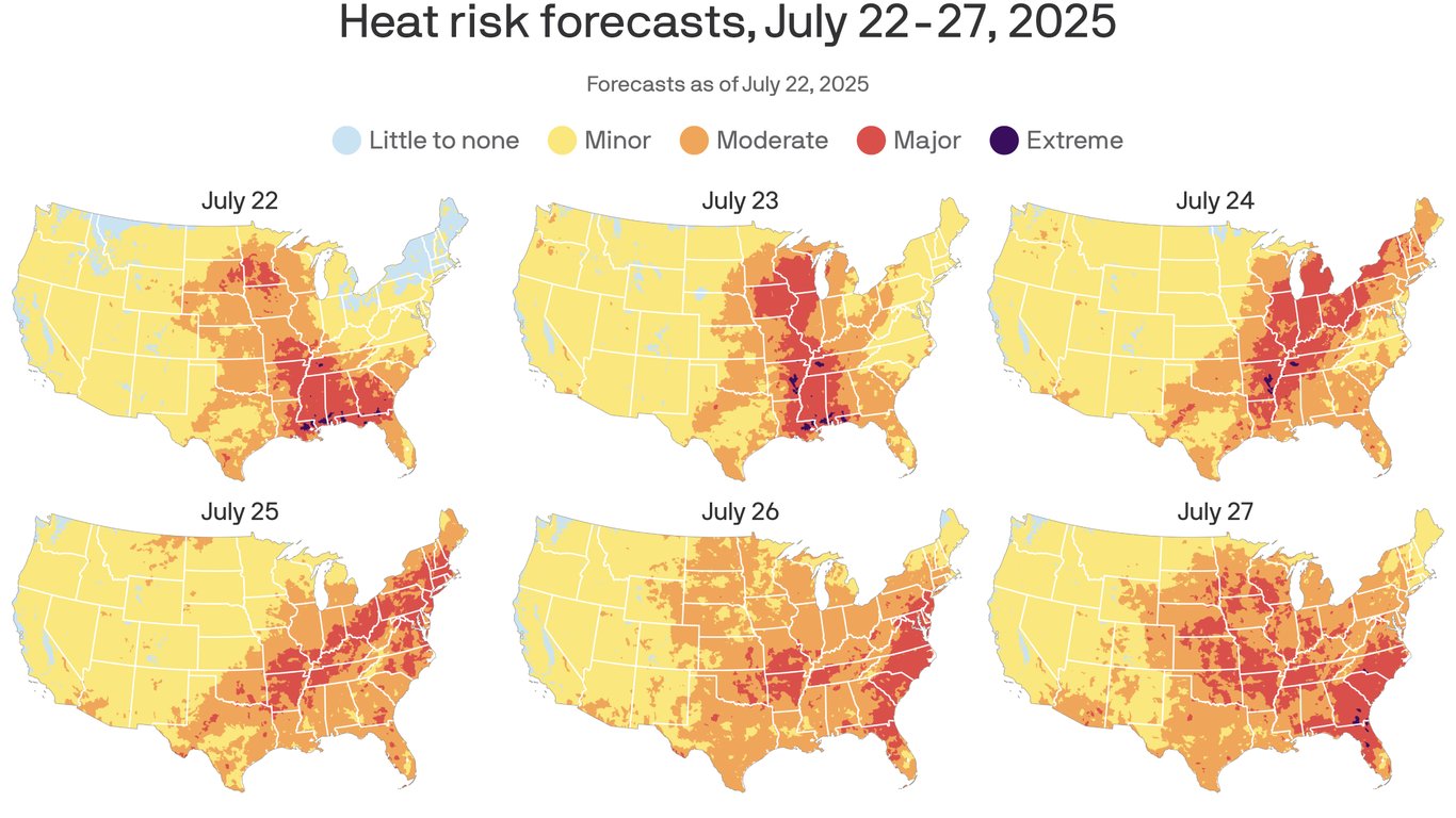 kenbielicki's tweet card. Dangerous heat and humidity are coming to vast swaths of the U.S. this week.