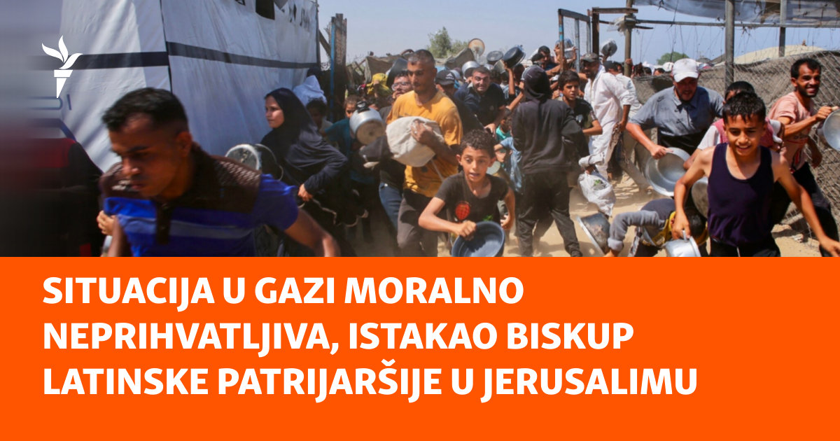 RSE_Balkan's tweet card. Latinski biskup u Jerusalimu Pjerbatista Picabala izjavio je u u utorak da je humanitarna situacija u Pojasu Gaze moralno neprihvatljiva i neopravdana, dok palestinski zdravstveni zvaničnici izvešt...