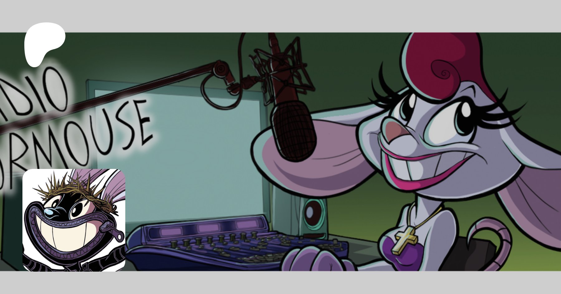 radiodormouse's tweet card. Cartoons • Comics • Illustrations • R-Rated Humor & Horror