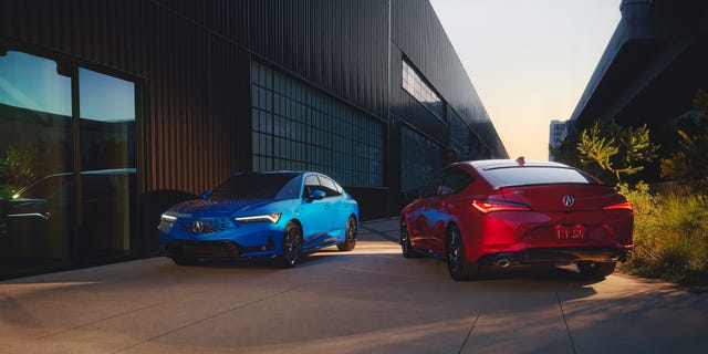 CARandDRIVER's tweet card. Every Integra now has a 9.0-inch touchscreen, and the hatchback's A-Spec trim comes with a sportier-looking body kit.