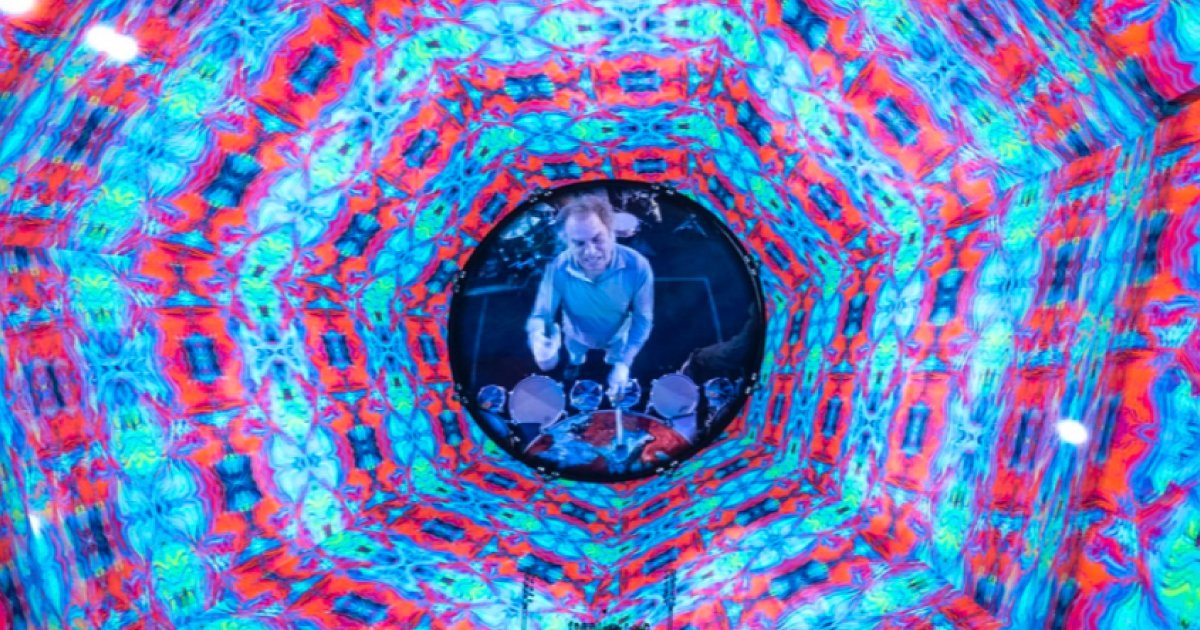 L4LM's tweet card. "Mickey Hart: Art at the Edge of Magic," will exhibit the Grateful Dead drummer's work at a museum in San Francisco this summer.