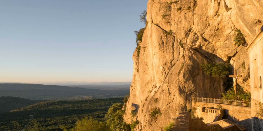 cnalive's tweet card. Tucked away in a rocky mountain in southeast France is a cave formed by natural erosion called La Sainte-Baume, where Mary Magdalene lived.