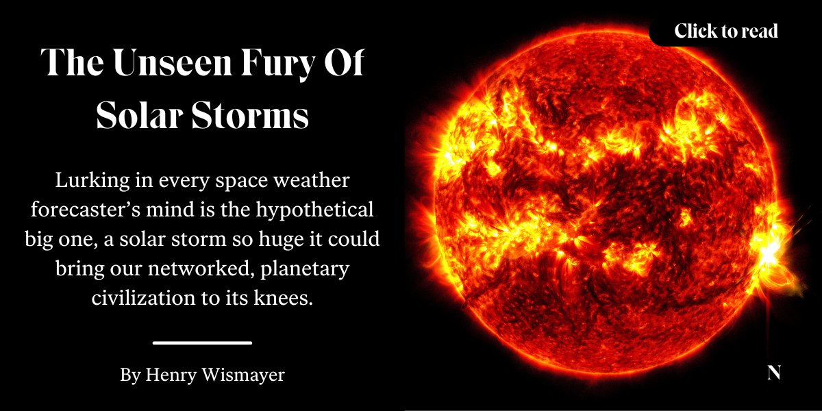 MetOfficeSpace's tweet card. Lurking in every space weather forecaster’s mind is the hypothetical big one, a solar storm so huge it could bring our networked, planetary civilization to its knees.
