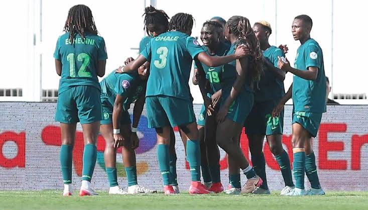 PodiumReporters's tweet card. In what could be described as a dramatic football evening, the Super Falcons of Nigeria edged South Africa 2-1 in the dying minutes of their Women’s Africa Cup of Nations semi-final encounter on...