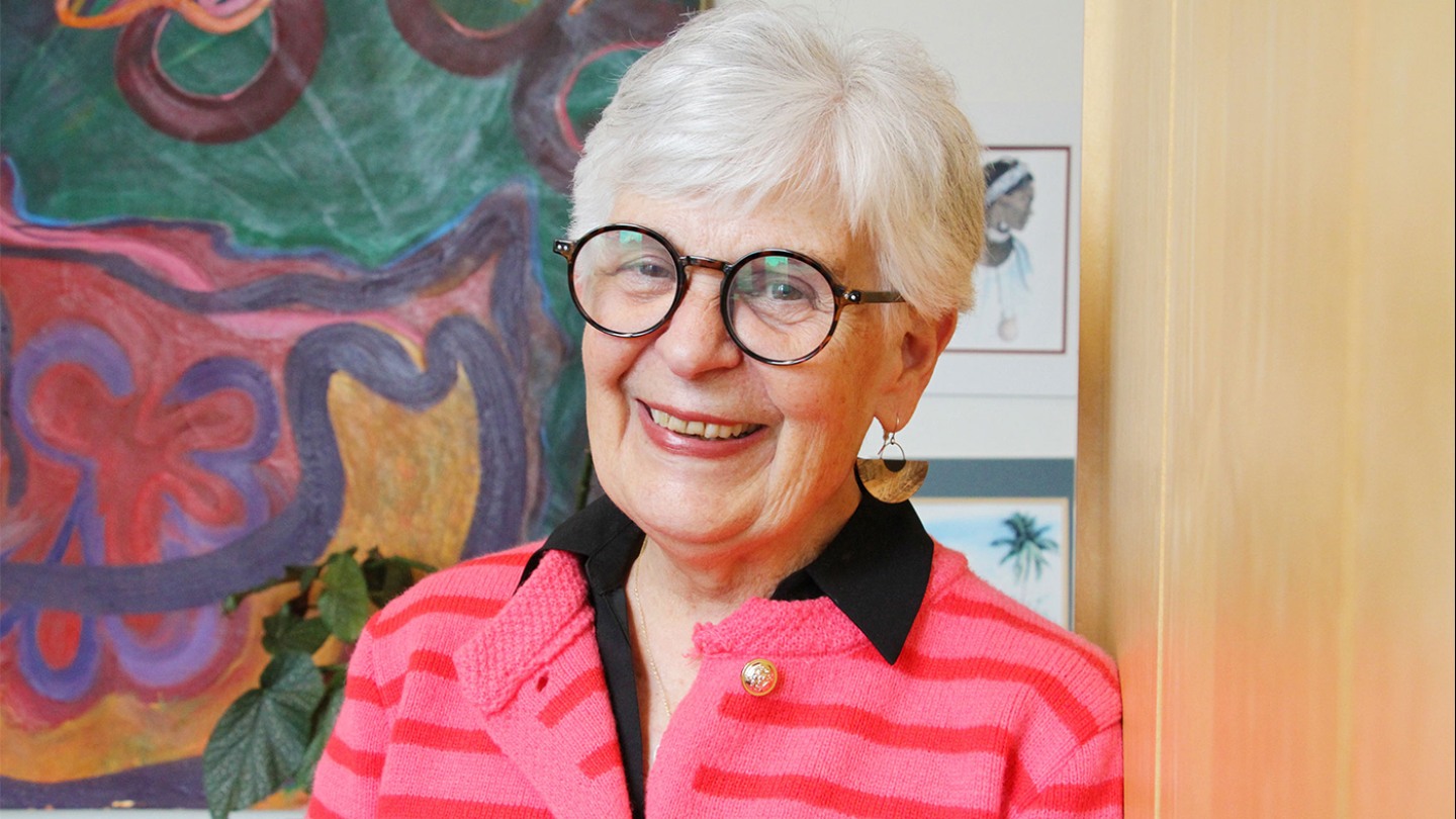 brown_alumni's tweet card. Some words of wisdom from beloved Cooper Nelson as she retires after decades of leading Brown’s interfaith community.