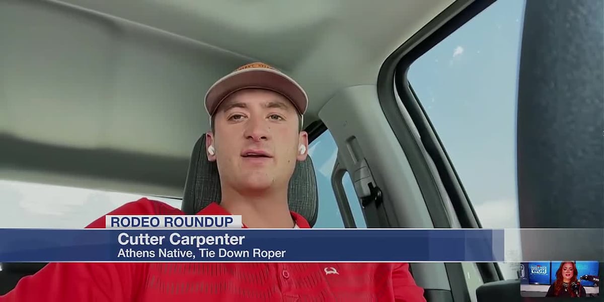 KLTV7's tweet card. Athens’ tie-down roper Cutter Carpenter took home nearly $5,000 at California Rodeo Salinas last week.