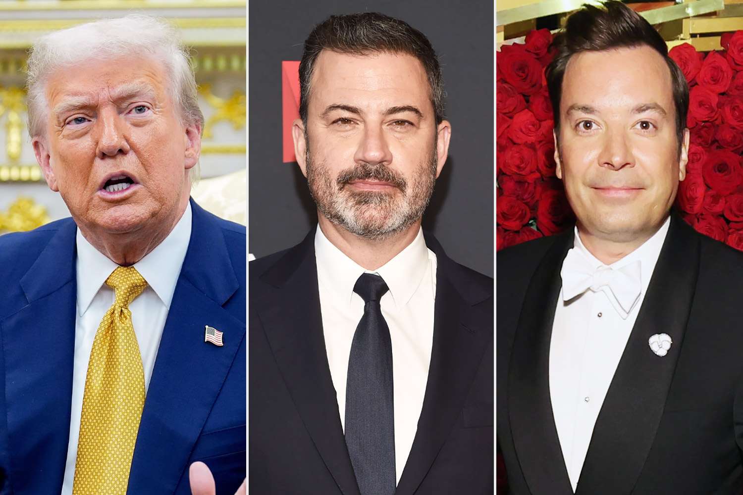 EW's tweet card. Donald Trump is claiming that Jimmy Kimmel will be 'next to go' after Stephen Colbert's 'The Late Show' was cancelled, closely followed by Jimmy Fallon: 'Good to see them go.'
