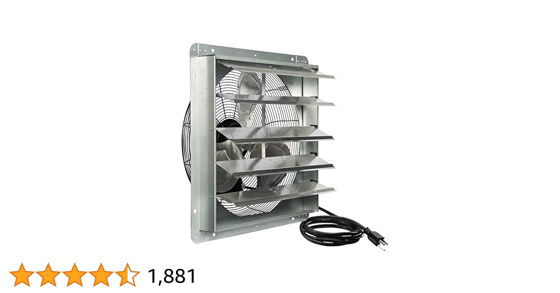 NewEnglandCryp1's tweet card. KEN BROWN 20 Inch Shutter Exhaust Fan With 1.65 Meters Power Cord Wall Mounted, High Speed 3500CFM, Vent Fan For Garages And Shops, Greenhouse,Attic Ventilation