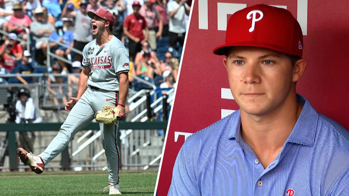 JClarkNBCS's tweet card. 1st round pick Gage Wood visited Citizens Bank park to officially sign with the Phillies and talked the Philadelphia media about his MLB readiness.