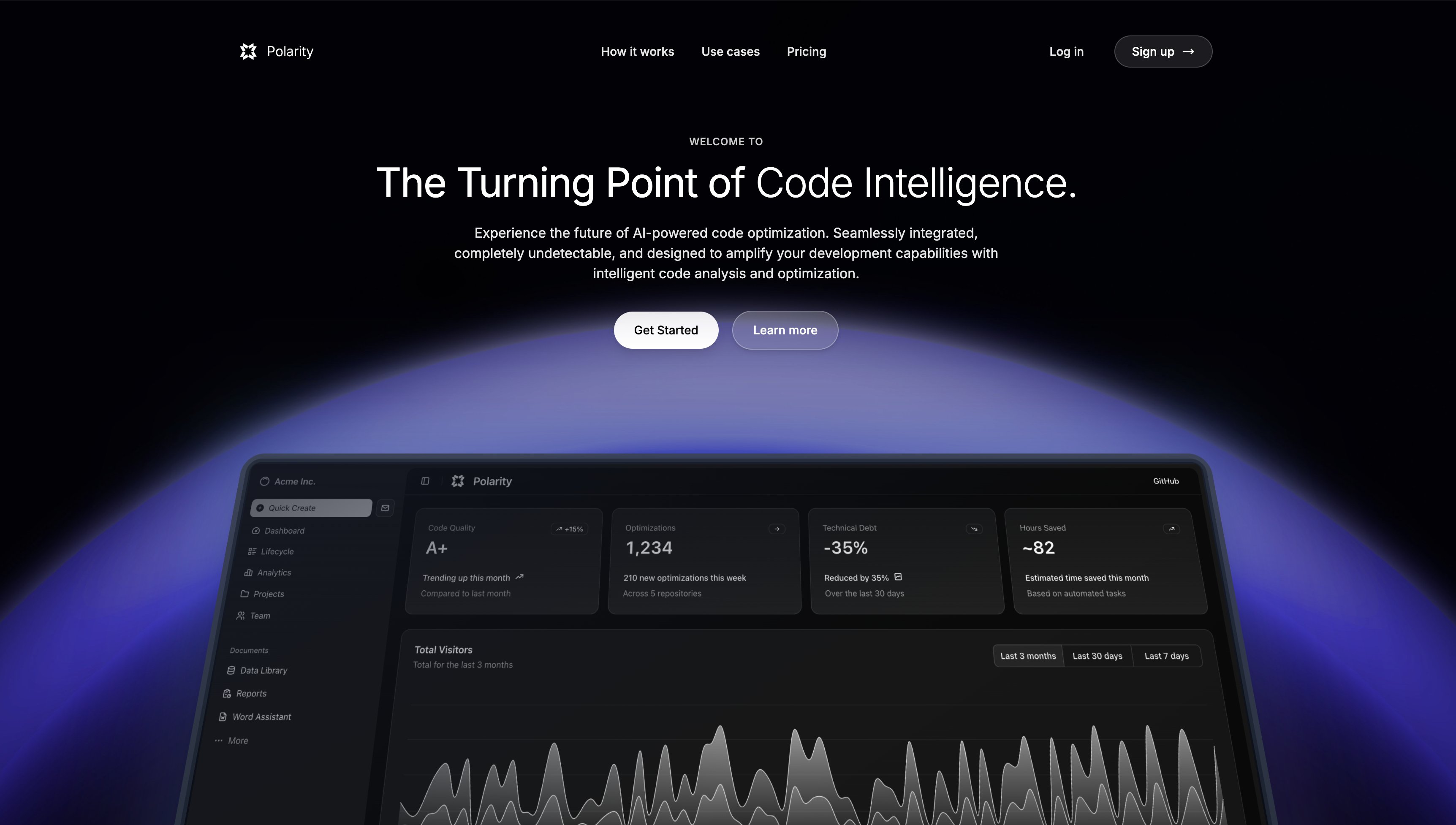 polarityco's tweet card. The turning point of code intelligence.