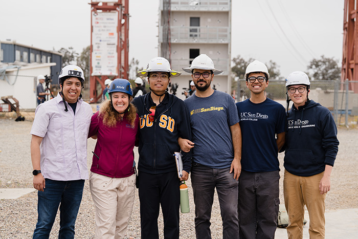 UofCalifornia's tweet card. The primary goal of the tests is to determine if height limits for cold-formed steel-framed buildings can be increased.
