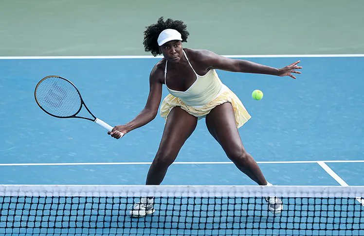 SeattleMedium's tweet card. Venus Williams reaches Citi Open doubles quarterfinals with Hailey Baptiste, marking her return to competitive tennis after 16 months.