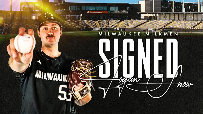 MKE_Baseball's tweet card. After wrapping up his playing career with the Panthers this spring, Logan Snow has signed a professional contract with the Milwaukee Milkmen of the American Association of Professional Baseball...