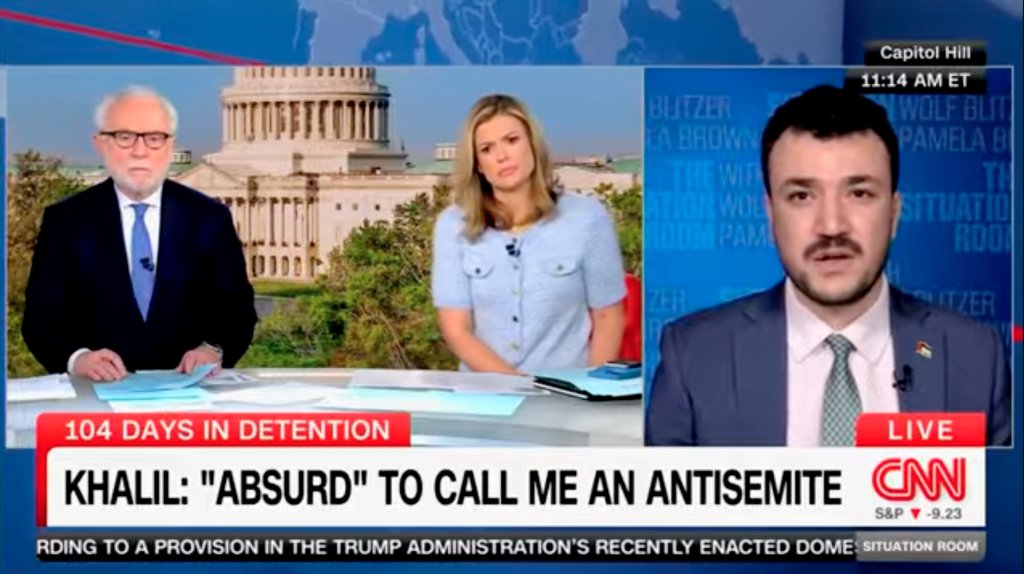 tgradous's tweet card. Mahmoud Khalil refused to condemn Hamas on Tuesday and instead lashed out at CNN for asking him to, calling that line of questioning "disingenuous and absurd."