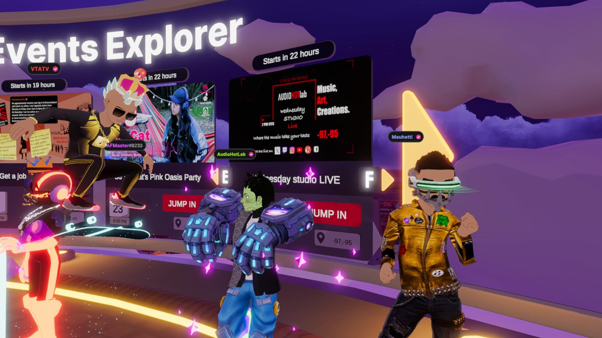 AudioHotLab's tweet card. Check out AudioHotLab's photo taken in Genesis Plaza, Decentraland—comment on who was there and what they were wearing or even jump to the spot directly so you don't miss out!
